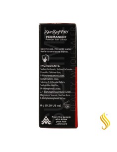 Sta-sof-fro Permanent Powder Hair Color Black 8g 2