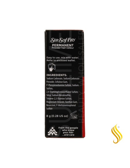 Sta Soft Fro Powder Hair Color Jet 73 Preto 8 gr