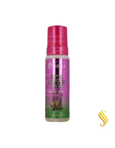 Mousse coiffante à l'eau de riz et à l'aloe vera Mielle pour tresses 222 ml