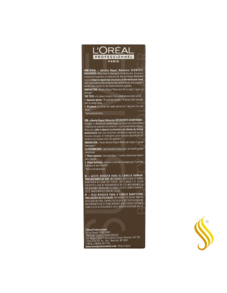 L’Oréal Absolut Repair Molecular Oil – Reparación Molecular y Brillo 90ml