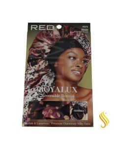 Casquette tressée réversible en satin Red Kiss Royallux