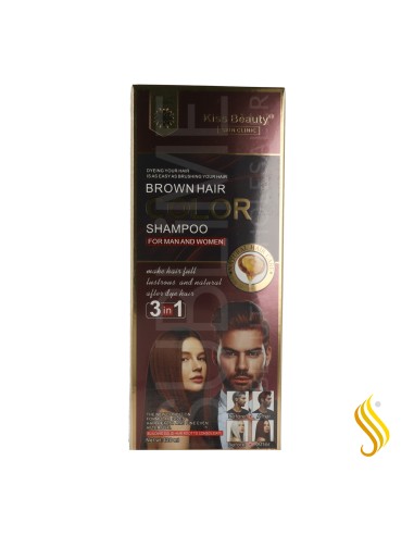 Kiss Beauty 3-in-1 Chestnut Coloring Shampoo 420ml