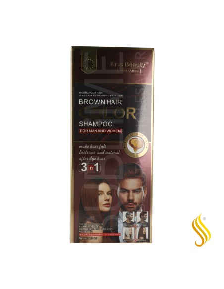 Kiss Beauty 3-in-1 Chestnut Coloring Shampoo 420ml