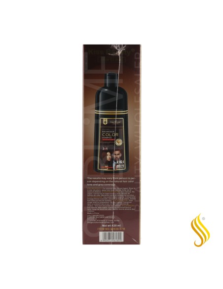 Kiss Beauty 3-in-1 Chestnut Coloring Shampoo 420ml
