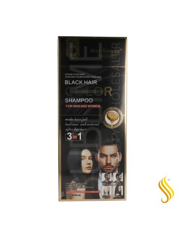 Kiss Beauty 3-in-1 Black Coloring Shampoo 420ml