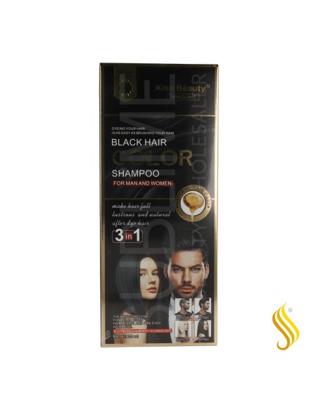 Kiss Beauty 3-in-1 Black Coloring Shampoo 420ml