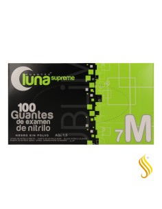 Omare Luna Nitrile Gloves Black Powder Free Size M 100 units