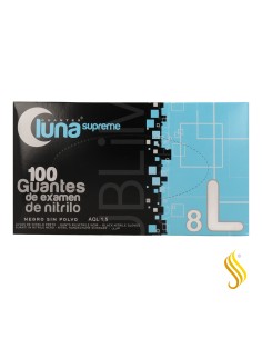 Luvas de nitrilo Omare Luna Luvas de nitrilo preto sem pó tamanho L 100 unidades