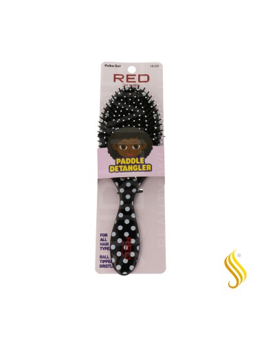 Red Kiss Cepillo Resenredante Oval Polka Dots