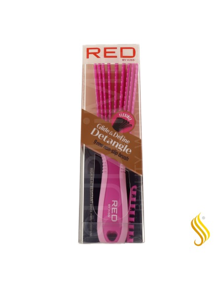 Pinceau flexible rouge rose pour définir les boucles