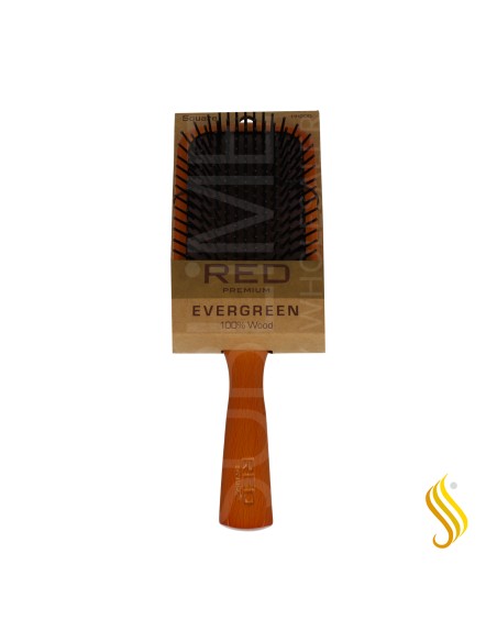 Brosse carrée en bois Red Kiss
