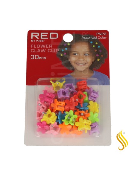 Lot de 36 pinces à cheveux en forme de cœur pour enfants Red Kiss