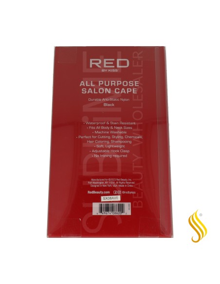 Cape noire professionnelle Red Kiss