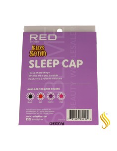 Bonnet de nuit en satin pour enfants Red Kiss Kids Noir 2