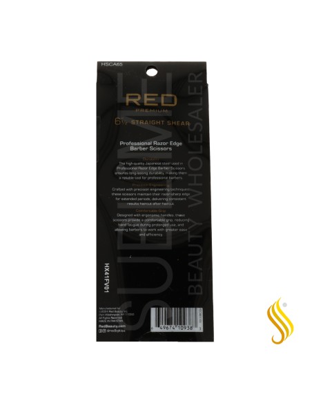 Ciseaux professionnels Red Kiss en acier inoxydable japonais, 6,5 pouces
