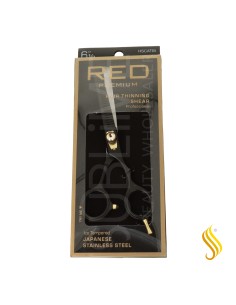Ciseaux à effiler professionnels Red Kiss en acier inoxydable japonais 6,5"