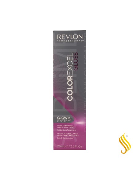 Revlon Color Excel Gloss 7.22 – Loiro Médio Iridescente (Malva Intenso)