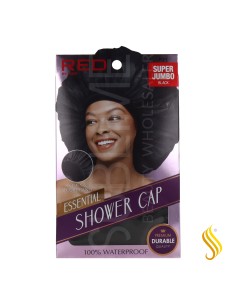 Red Kiss Essential Shower Cap Super Jumbo Black Capa De Cabello
