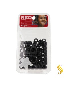 Perles de cheveux Red Kiss L 60 pièces (noir)