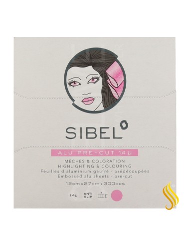Plaques d'aluminium prédécoupées Sinelco Sibel roses 12 × 27 cm – 300 unités