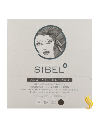 Sinelco Sibel Pre-Cut Aluminum Sheets Black 12 × 27 cm – 300 units