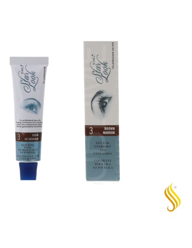 Sinelco Star Look Permanent Eyelashes Brown No. 3 15 ml