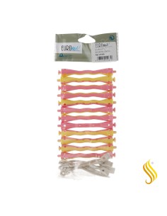 Eurostil Bigudí 12 Bicolor Ondulado (01500) 2