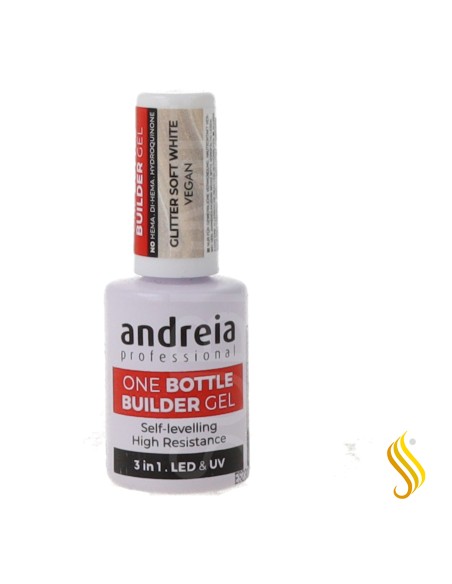 Gel construtor Andreia One Bottle de baixa viscosidade com glitter macio 14 ml