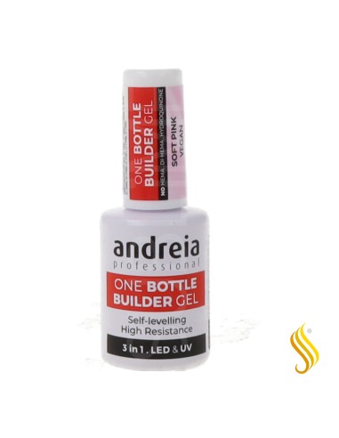 Gel structurant Andreia One Bottle, faible viscosité, rose tendre, 14 ml
