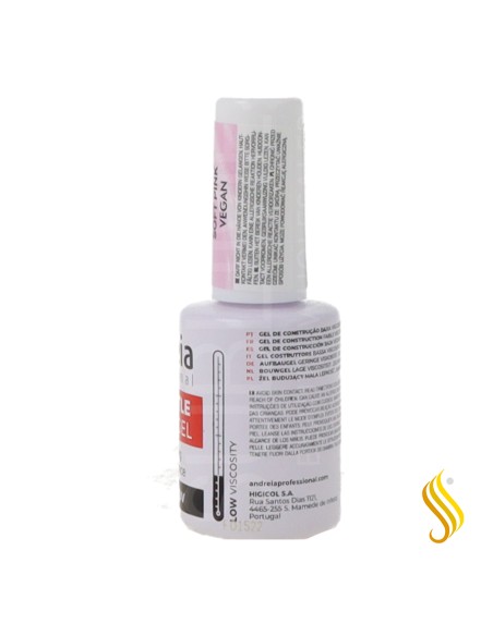 Gel structurant Andreia One Bottle, faible viscosité, rose tendre, 14 ml