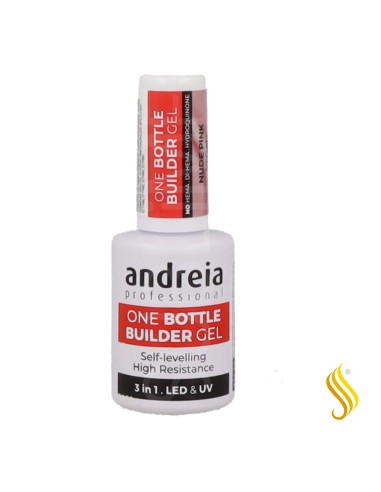 Gel structurant Andreia One Bottle, faible viscosité, rose nude, 14 ml