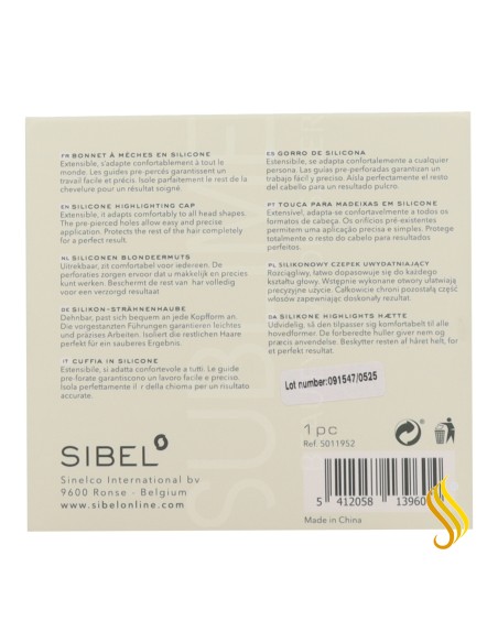 Bonnet de coloration en silicone Sinelco Sibel Silicap