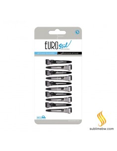 Eurostil 10 Pinzas Metal Ancha Pequeña