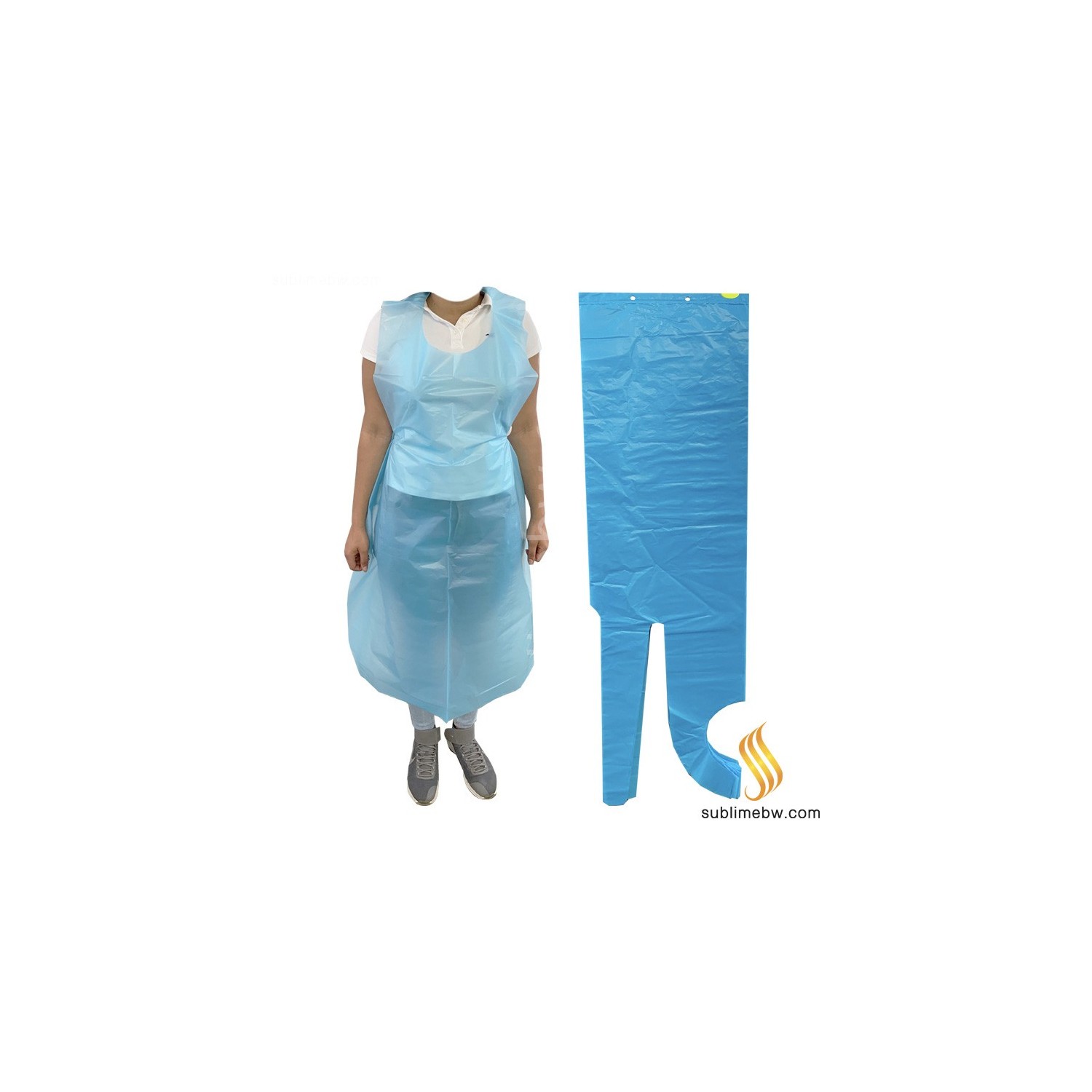 Hr Avental Pouco Hdpe Azul Claro 78X130Cm (50Unid)