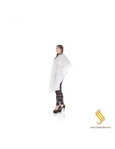 Xanitlia Pro Cut Cape 100% White Polyester 125x145 cm.