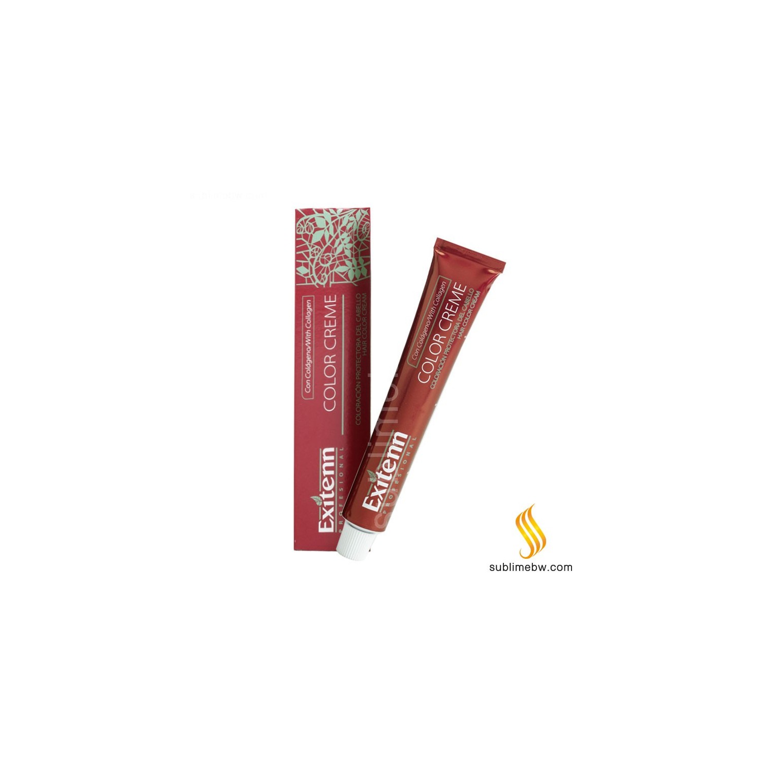 Exitenn Color Creme 60ml, Cor 4 Vermelho Etna