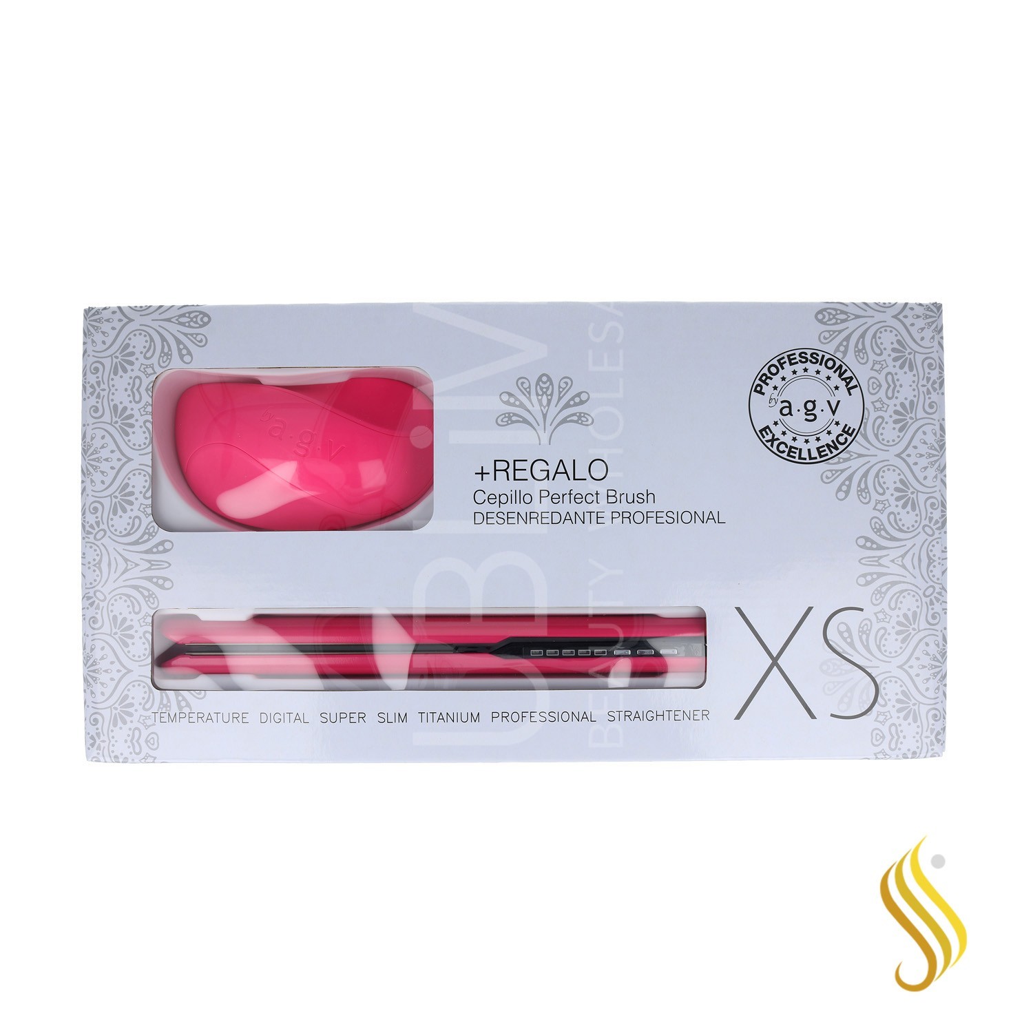 By Agv Set Lisseur Xs Rose Fluor/Brosse (99008001)
