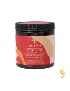 As I Am Restaurar e reparar máscara preta de óleo de rícino jamaicano 227 gr./8Oz