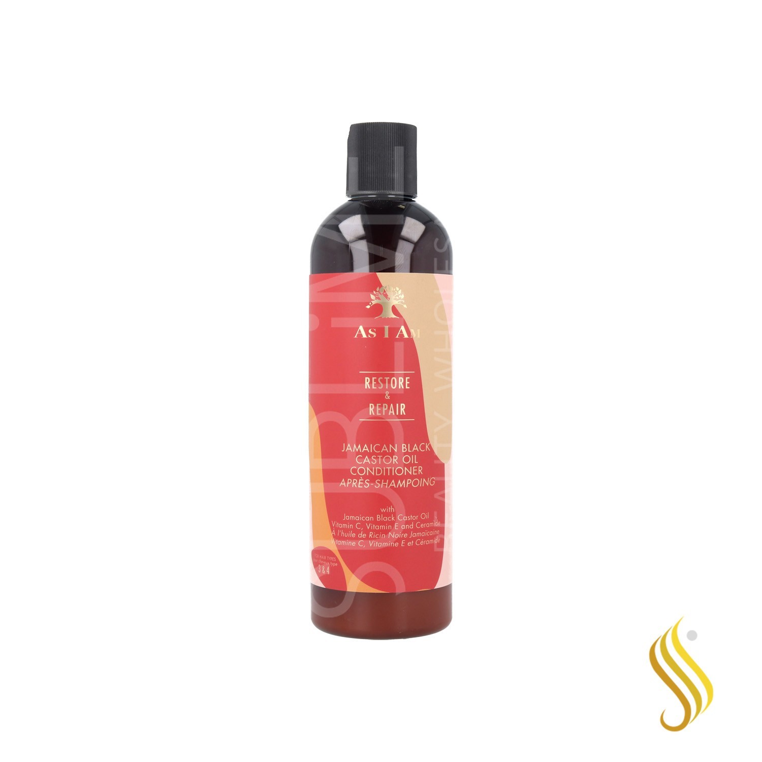 As I Am Restore & Repair Revitalisant à l'huile de ricin noire jamaïcaine 355 ml./12Oz