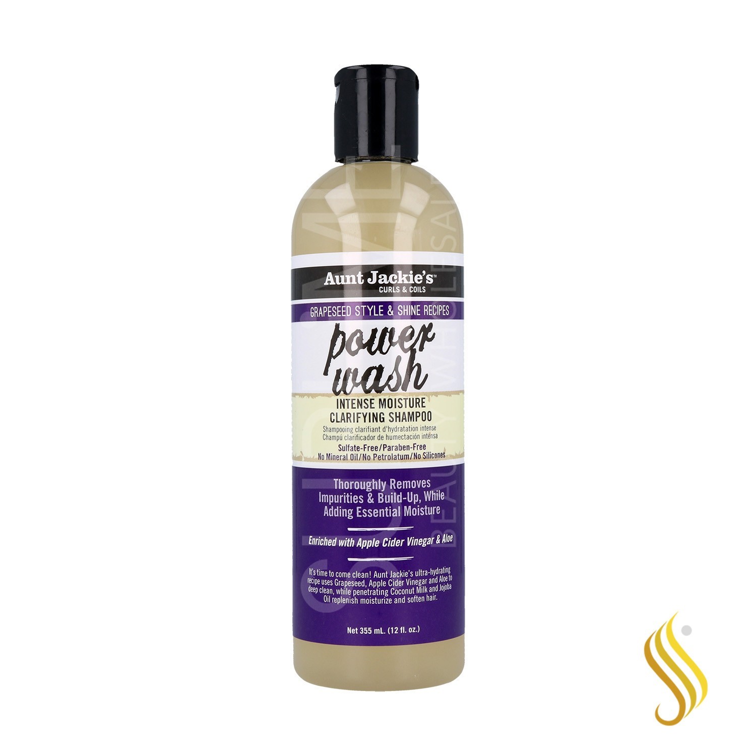 Aunt Jackie'S Curls & Coils Grapeseed Power Wash Shampooing 355 ml/12Oz