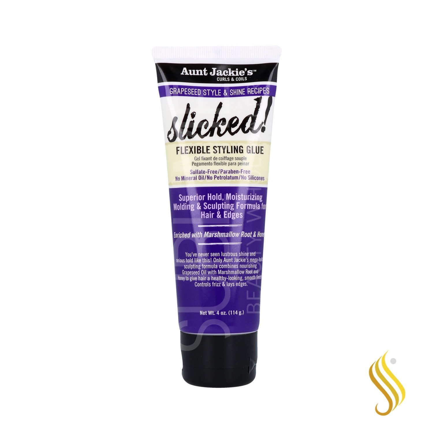 Aunt Jackie'S Curls & Coils Grapeseed Slicked! Felxible Styling Gel 114G/4Oz