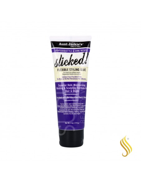 Aunt Jackie'S Curls & Coils Grapeseed Slicked! Flexible Styling Gel 114G/4Oz