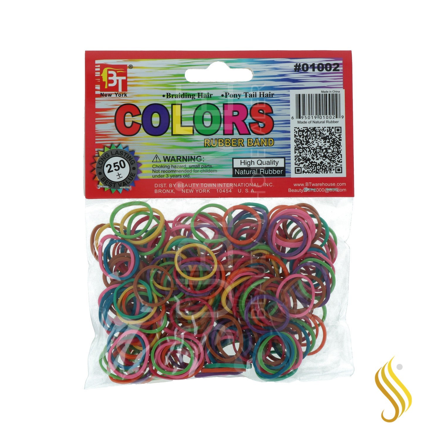 Beauty Town Natural Elastic Rubber Colors/Multi 250U (01002)