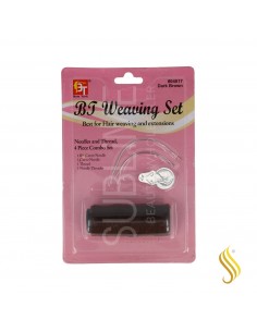 Beauty Town Weaving Set (Thread+Needle) Dark Brown 4 Pieces (04017)