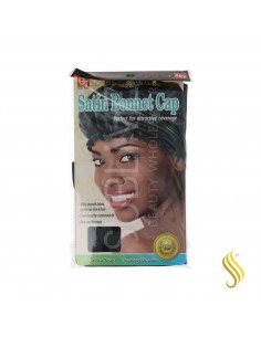 Beauty Town Luxury Satin Bonnet Cap Noir (21215)