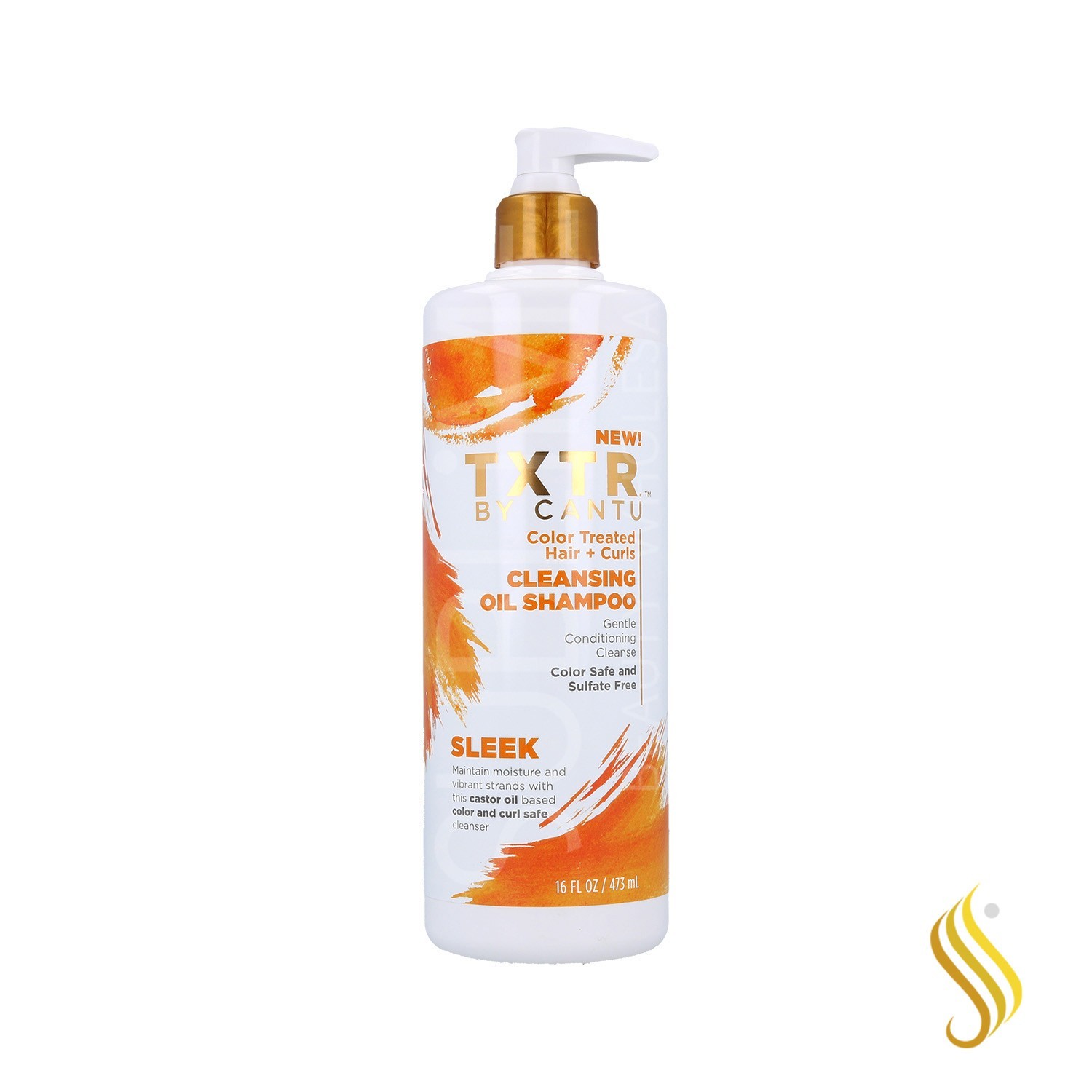 Cantu Txtr Sleek Cleansing Oil Shampoo 473 ml (Dyed Hair+Curly)
