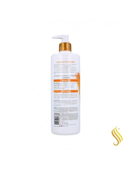 Cantu Txtr Sleek Cleansing Oil Shampoo 473 ml (Dyed Hair+Curly)