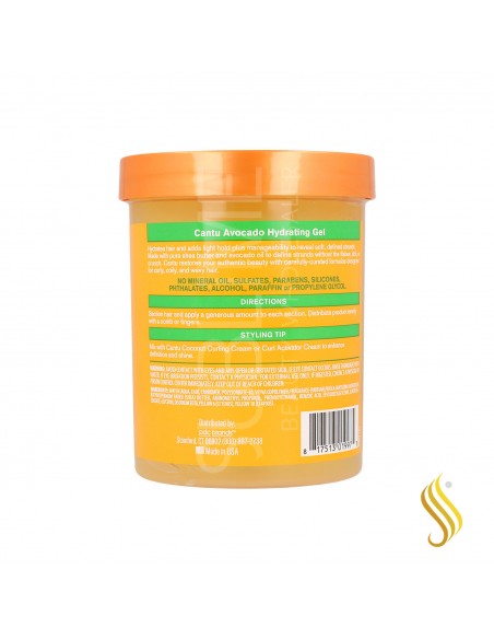 Cantu Avocado Hydrating Gel 18,5Oz/524G (Sin Alcohol)