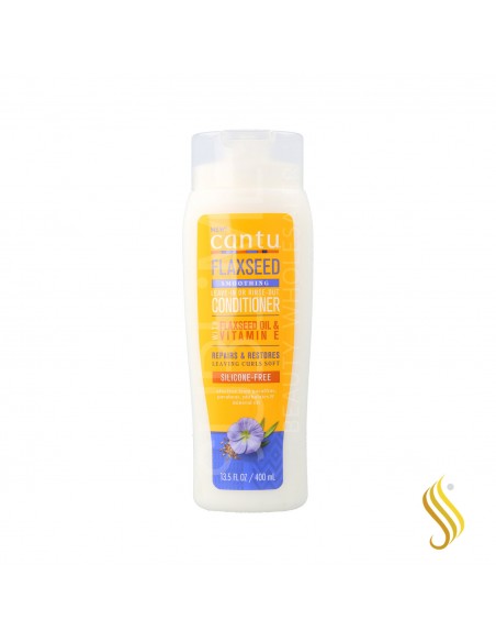 Cantu Flaxseed Smoothing Conditioner Leave-In Or Rinse-Out 13.5Oz/400 ml (With+without Clarifying)