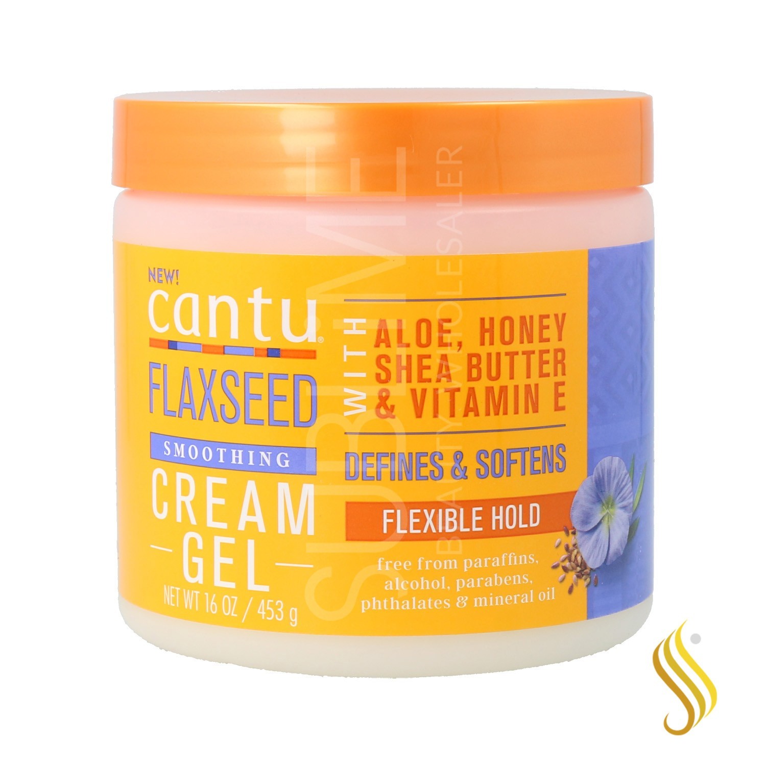 Cantu Flaxseed Smoothing Crème Gel Souple Fort 16Oz/453G